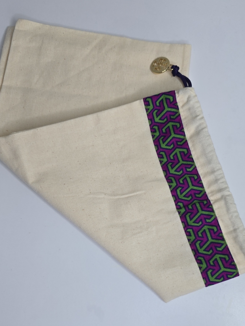 Authentic Tory Burch Canvas Drawstring Dust Bag / Storage Pouch